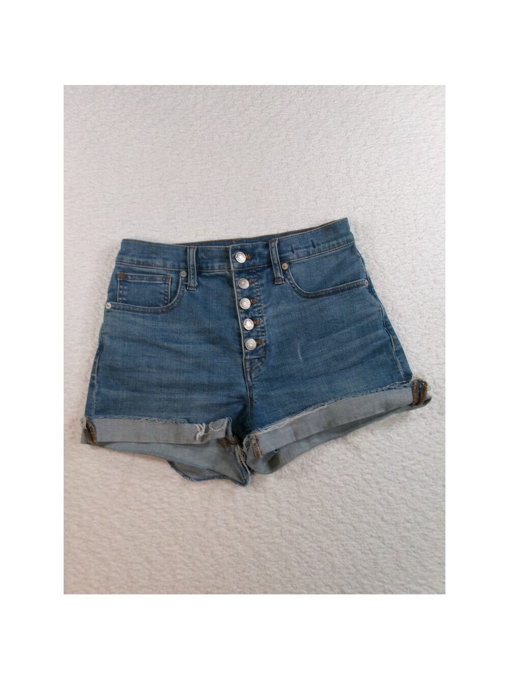 Madewell womens high rise denim shorts size 25 med wash